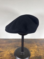Kangol Wool 504 Cap Black XL Authentic Vintage Newsboy Flat Cap EUC picture