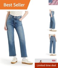 Vintage-Inspired Women's Ribcage Straight Ankle Jeans - Comfortable Stretch picture
