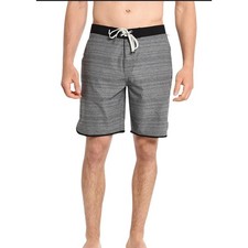 Vuori Cruise Boardshorts Grey Micro Stripe Performance Swim Trunks Mens XL picture