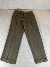 Ralph Lauren Pants Mens 32x30 Brown Houndstooth Pleated Cuffed Slacks LAUREN picture