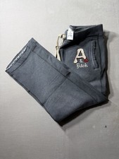 NWTS Vintage Abercrombie & Fitch Sweatpants Baggy Y2K Skate Fleece Grey Medium picture