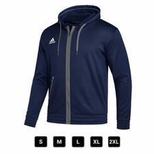 adidas Team Issue Full-Zip Hoodie For Men | Navy  Long Sleeve  | Sizes S-2XL picture
