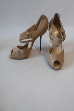 Christian Louboutin Nude 3 Fibbia 120 Triple Strap Leather Heels Pumps 40 US/10 picture
