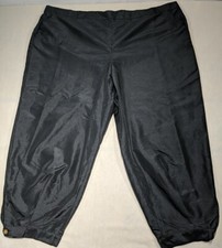 KIKA VARGAS Wmn's Plus Black Elastic Waist Tapered w/Button Hem Pants sz 4X NWOT picture