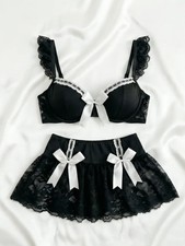 Sexy Lingerie Seamless Bra Set Fantasy Mini Skirt Cosplay Women picture