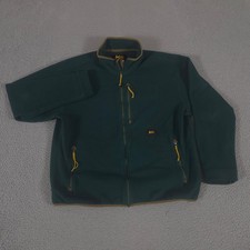 REI Jacket Mens Large Green Trailsmith Polartec Fleece Full Zip Outdoor Pocket picture