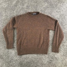 Vintage Puritan Sweater Mens Medium Brown Shetland Wool Knit Crewneck picture