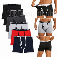 2 4 6 12 Pack Men Cotton Boxer Briefs Assorted Colors Underwear Stretch Trunks picture