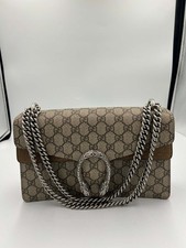 Gucci Dionysus Small GG Supreme Canvas Shoulder Bag Taupe Suede picture