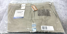 Dockers Men's Signature Khaki Pants Timberwolf Pleated Stretch SZ 42/34 NWT picture