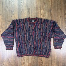 Vintage Coogi Rainbow 3D Knit Sweater Size L Made In Australia NICE~ picture