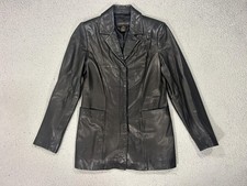 Classiques Entier Jacket Womens XS Black Lambskin Leather Blazer Lined Classic picture