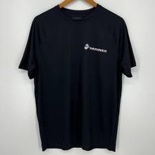 USMC Marines Short Sleeve T-Shirt Men's Size M Black Moisture Wicking USA NWOT picture