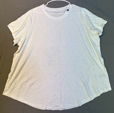 Womens White Luxe Short Sleeve Round Neck T-Shirt NWT- Cotton. picture