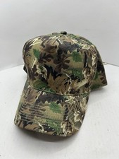 Vintage Otto Cap Trucker Hat Mens OSFA Camo Leaf Green And Black Snapback BLANK picture