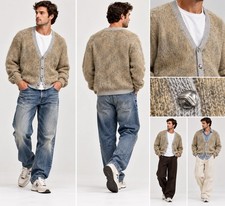 Vtg Cardigan Sweater L Fuzzy Mohair Kurt Cobain Style Academia 90s Y2K picture