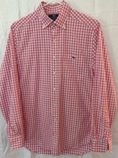 NWT Vineyard Vines Men 100% Cotton pink Check Slim Fit - S picture