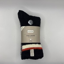 NEW Hunter Women's Cozy Socks 4 Pair Shoe Size 4-10 Navy Soft Fabric picture
