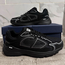 Dior B30 Men’s Low Top Lace-Up Sneakers Black Mesh US 11 New with Box picture