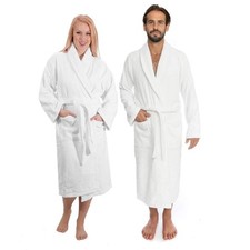 Luxury 100% Turkish Cotton Terry Cloth Bath Robe for Men & Women, Soft Plush 400 picture