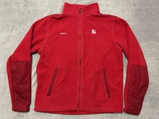 Chik Fil A Employee Jacket Womens Medium Red Full Zip Pockets Fleece Team Style picture