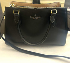kate spade new york Small Satchel Black Zip, Triple Compartment, Strap picture