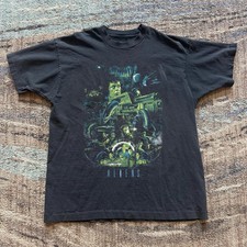 Alien Vintage Classic Sci-Fi Horror Movie Black Retro Graphic T-Shirt picture