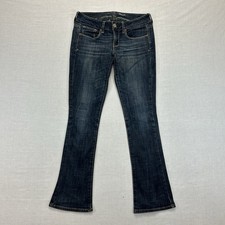 American Eagle Stretch Super Kick Bootcut Jeans Womens 2 Short Casual Denim AEO picture