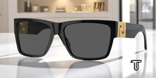 VERSACE VE4296 GB1 87 Black Gray 59 mm Men's Sunglasses picture