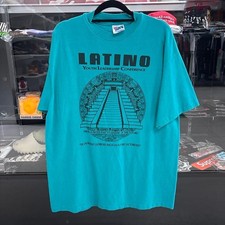 Vintage 90s Hanes Beefy-T Single Stitch Latino Youth Leadership Conference Tee picture
