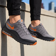 New NIKE Air Max Men's classic Athletic Sneakers shoes gray orange all sizes picture