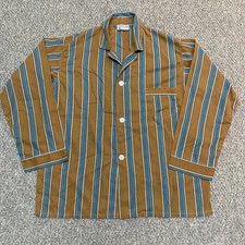 Vintage 60s 70s SSK Permanent Press Shirt Men's L / XL Loose Sleepwear Thin picture