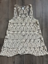 Alberto Makali cream lace racer back crochet top M picture