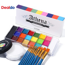 UCANBE Athena Face Body Paint 20 Color Palette Setting Powder Brushes picture
