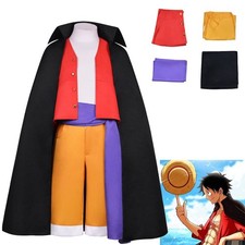 One Piece Monkey D Luffy Wano Country Costume Outfits Halloween Cosplay Party picture