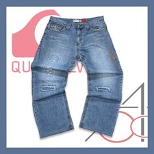 Quiksilver Rare Vintage 90s Quikjean Distressed Baggy Jeans • W38 size picture