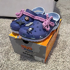Crocs Naruto Shippuden Sasuke Classic Clog Blue/Pink. Size 9 M / Size 11 picture