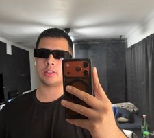 *RARE* 🖤 Rick Owens GETHSHADES Sunglasses Black Acetate/Nylon Black Lens picture