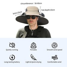 2025 New Solar Fan Outdoor Fishing Hat-Solar Sun Protection Sun Hat With Fan Sol picture
