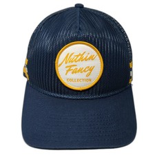 Nuthin Fancy Co. Trucker Hat Blue One Size Mesh Snapback Stripes Almost Heaven picture