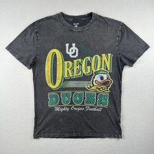 Hollister Blue 84 Oregon Ducks T-Shirt Mens M Gray Mineral Wash Football Graphic picture