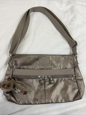 Kipling Coralie Crossbody Bag Purse Gleaming Gold Metallic Includes Charm picture