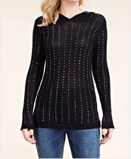 Vocal Apparel Studded Thermal Hoodie Size S picture
