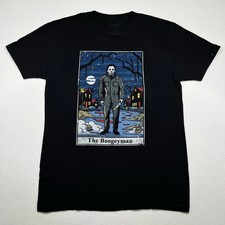 Mens T Shirt Large The Boogeyman Michael Myers Halloween Tarot Card Horror Movie picture