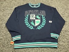 NEW Disney Parks Sweatshirt Adult Medium Blue Fantasyland Dumbo Small World picture
