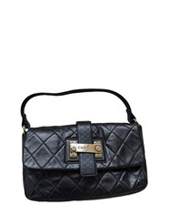 Chanel Door Latch Flap Shoulder Bag Quilted Leather Black Handbag picture