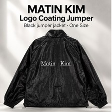 Matin Kim Logo Coating Jumper Jacket Black Cotton One Size K-Fashion picture