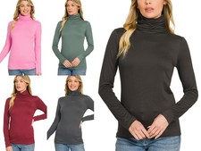 Zenana Women's Turtleneck Buttery Soft Stretch Warm Microfiber Long Sleeve Top picture