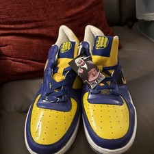 RARE Makaveli Branded 2pac Tupac Shakur Shoes Size 13 TAG Blue Yellow Authentic picture