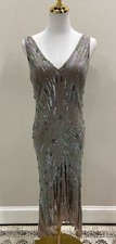 NWT Aidan Mattox Size 8 Beaded Sequence Dress picture